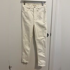 Madewell The Perfect Vintage jean raw hem white